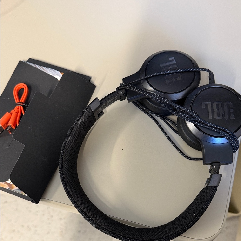 JBL Black and Orange Wired Headphones